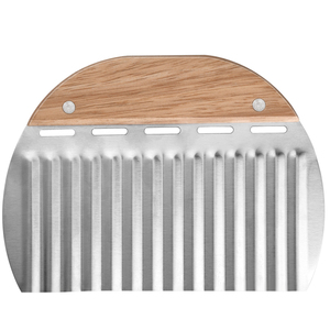 Coupeur de crème à gâteau de cuisine polyvalent Grattoir à pâtisserie en métal avec manche en bois - Product Image 1