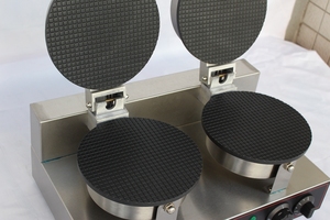 Máy Làm Bánh Quế Điện Thương Mại Máy Làm Bánh Quế Hai Đầu Máy Làm Kem Ốc Quế 2 Đĩa - Product Image 6