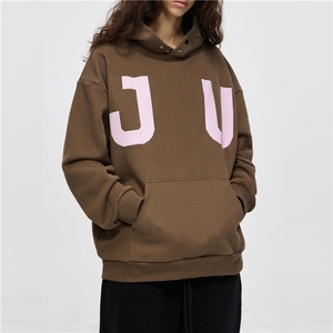 Sudadera con Capucha Unisex de Algodón con Logotipo Personalizado de Moda Urbana, Nueva Colección al por Mayor, Estilo Holgado, Forrada, para Invierno, Lisa, Teñida, para Hombre - Product Image 4