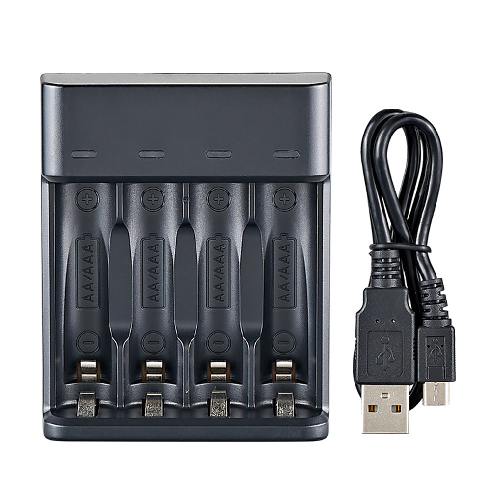 USB High-Speed Charging 4 Bay Battery Charger for AA AAA Nickel-Metal Hydride Batteries(Ni-MH)