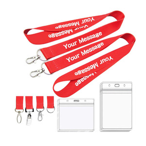 Promotional Gift Soft Lightweight Bright Color Advertising Business Polyester Lanyard Keychain for Activity