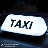 Nouvelles lampes de toit LED EURS de grande taille pour taxi, 12V, étanches, magnétiques, pour utilisation en taxi