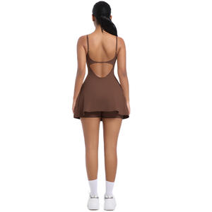 Fashion Tape Bottom Sport kleid Atmungsaktive Outdoor-Sport bekleidung mit Brust polster für Golf Yoga Tennis Suspended Back Design - Product Image 4