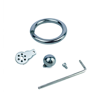 FRRK-Cage de chasteté négative avec boule métallique pour pénis urétral, anneau pénien en acier, jouet sexuel pour hommes
