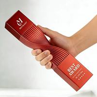 Trophée Colonne Torsadée Créative en Résine Écologique Haut de Gamme de Luxe, Personnalisable pour Compétitions et Récompenses Annuelles Commémoratives