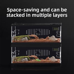 <span class=keywords><strong>Acryl</strong></span>-Kriechtierbox für kleine Beleuchtungs-, Heiz- und Fluchtverhinderungs-Terrarien für Einsiedlerkrabben, Käfige für die Zucht. - Product Image 4