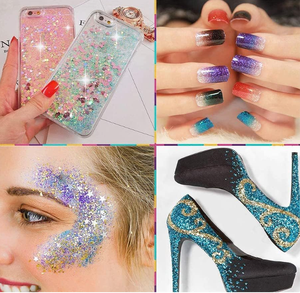 Vente en gros de gel pailleté écologique, gel à paillettes fines holographique très brillant pour <span class=keywords><strong>Noël</strong></span>, crème pailletée en poudre pour le visage, les cheveux et le corps - Product Image 5