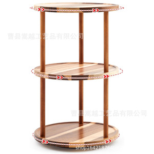 Wooden Lazy Susan Organizer 3 Tier <b>Rotating</b> Kitchen Storage <b>Rack</b> For Condiments Snacks <b>Spices</b> Countertop Display - Product Image 3