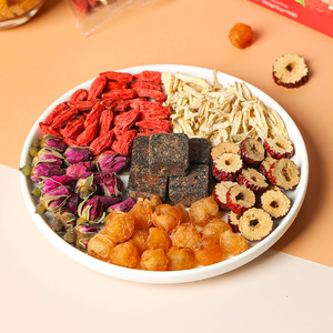 Thé <span class=keywords><strong>menstruel</strong></span> au gingembre, jujube, longane, datte rouge, goji, gingembre séché et fleur de rose, sucre roux, sachet de 150g, vente en gros - Product Image 2