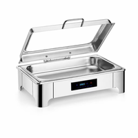 Fourneau chauffant électrique de luxe à écran tactile en acier inoxydable pour la restauration, idéal pour les restaurants et les services de traiteur
