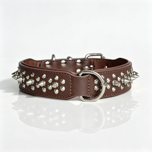 Collar para Perro Reforzado con Púas, de Cuero Genuino de 6mm de Grosor, Anti-Mordida, para <span class=keywords><strong>Bully</strong></span>, <span class=keywords><strong>Pitbull</strong></span>, Mastiff, Venta al Por Mayor - Product Image 5