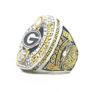 Nouveau 2021 SEC Chicago Bulldogs College League unisexe or à la mode pierre précieuse ovale coupe Zircon ovale coupe Zircon or unisexe - Product Image 3