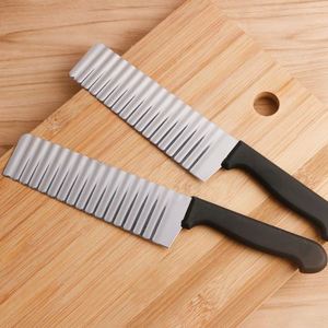 K658 Coupe-frites ondulées en acier inoxydable pour pommes de terre, légumes et fruits – Couteau à découper et hachoir pour frites françaises - Product Image 2
