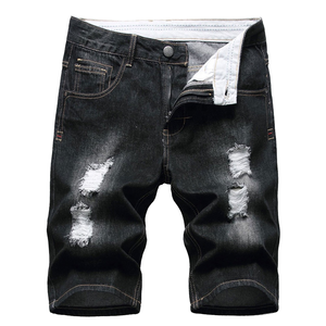Pantalon cargo ample vintage respirant de haute qualité, personnalisé, avec déchirures et effet empilé, short en jean, <span class=keywords><strong>bermuda</strong></span> pour garçon - Product Image 6
