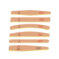 Limes à ongles professionnelles 80 100 180 grains, limes à ongles coréennes blanches zébrées, vente en gros, manucure, marque privée, lime à ongles amovible