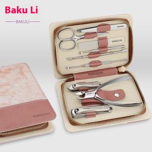 ชุดทำเล็บมือส่วนตัว9ชิ้นทำจากสแตนเลสอุปกรณ์ดูแลเล็บเวลาเดินทางเครื่องมือซ่อมแซมเท้าเพื่อความสวยงามออกแบบโลโก้ได้ตามต้องการ - Product Image 2