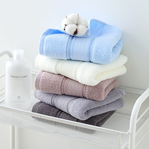 ผ้าขนหนูใยฝ้ายยาวพิเศษ ป้องกันแบคทีเรีย ขนาด 33x73 ซม. สีพื้น ผ้าฝ้ายแท้ สำหรับใช้ในบ้าน ปรับแต่งโลโก้ได้ - Product Image 4