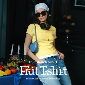 T-shirt personnalisé pour <span class=keywords><strong>femme</strong></span>, coupe ajustée, manches courtes, 220G coton/polyester, élastique, infroissable, couleur unie, streetwear, logo tricoté - Product Image 4