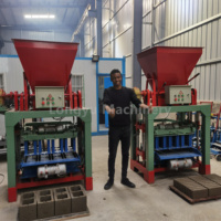 Machine à fabriquer des blocs de ciment semi-automatique non combustibles avec moteur 220V/380V, populaire au Nigéria, prix bas