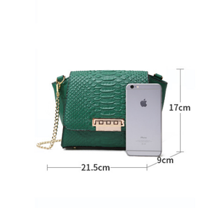 <strong>Snake</strong> Skin Chain Cross-body <strong>Bag</strong> Shoulder Genuine Leather Handbag Woman <strong>Bags</strong> Luxury <strong>Bags</strong> for Women - Product Image 6