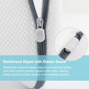 2026 Durable Eco-Friendly Waterproof Foldable Zipper Closure Mesh Fabric Sewing Sneaker Wash Machine Washable Shoes <b>Laundry</b> - Product Image 4