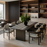 Outdoor-Esstisch-Set Outdoor-Terrassen-Essgruppe Outdoor-Tisch-und-Stuhl-Set für Restaurants Moderner Outdoor-Tisch