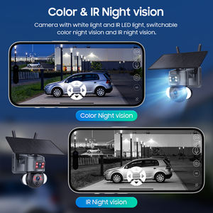 Cámara de Vigilancia Solar PTZ con Visión Nocturna a Color, Doble Lente, Doble Vista, 6MP, IP65, AOV, PIR, WiFi, 4G, CCTV - Product Image 4