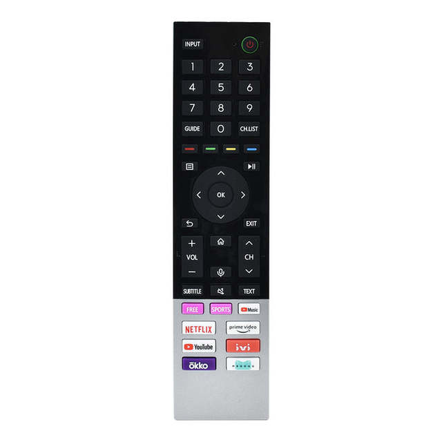 FOR for SMART TV with VOICE and BLU Remote Control CT-95036 Fixed Code 4 Buttons AAA Battery 8-10 Meter Range LCD