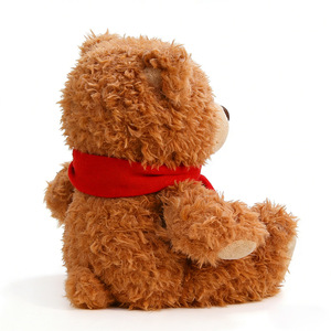 Ours en peluche personnalisé, jouet animal en peluche <span class=keywords><strong>pas</strong></span> <span class=keywords><strong>cher</strong></span>, ours en peluche personnalisable avec écharpe rouge - Product Image 6