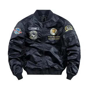 RTS custom embroider plus size weatherproof ma1 bomber jacket for men