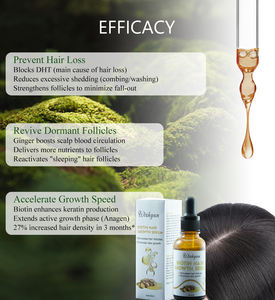 Sérum Capillaire Biologique et Herbacé pour la Croissance des Cheveux Hommes et Femmes, Solution Topique pour Cheveux Clairsemés et Traitement de Repousse à 5 % de Concentration - Product Image 2