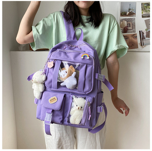 Hot Sale <b>Large</b> Capacity Korean Version Girls <b>Backpack</b> Cute Japanese Campus Style with Casual Look for Students Laptop Users - Product Image 2