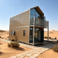 Maison préfabriquée portable de luxe à double étage, maison modulaire moderne en acier, 3 chambres, pour Airbnb, complexe hôtelier et maison d'hôtes