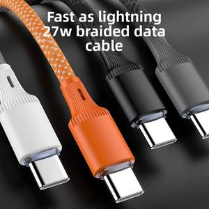 สายชาร์จโทรศัพท์มือถือ Vivo แบบชาร์จเร็วพิเศษ ชนิด Type-C พร้อมการป้องกันแบบถักและวัสดุ TPE รองรับการชาร์จเร็ว 3A สำหรับกล้อง - Product Image 6