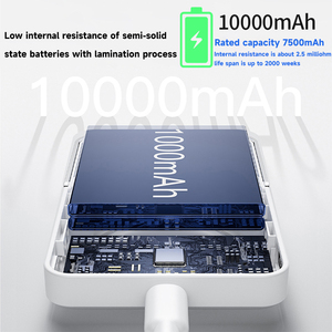 พาวเวอร์แบงค์แม่เหล็กไร้สาย 25W พร้อมสายชาร์จ Type C และที่วางโทรศัพท์มือถือ สำหรับชาร์จโทรศัพท์มือถือ  ข้อเสนอสุดคุ้ม - Product Image 2