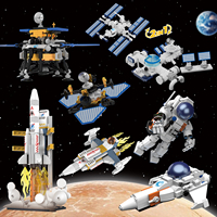 Ensemble de blocs de construction HW Space Cars avec support de lancement, astronautes, briques technologiques, jouet de construction, modèle éducatif, objet de collection cool