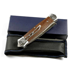 Coltello Pieghevole Premium FB-1658 con Manico in Wenge F125 e Chiusura a Leva per EDC, Campeggio, Emergenze, Alpinismo e Sopravvivenza - Product Image 4