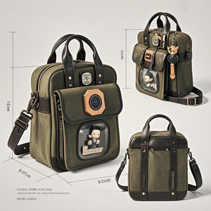 Sac Ita en cuir PU personnalisable OEM Présentoir unique d'épingles à bandoulière avec insertion d'épingles à collectionner - Product Image 2