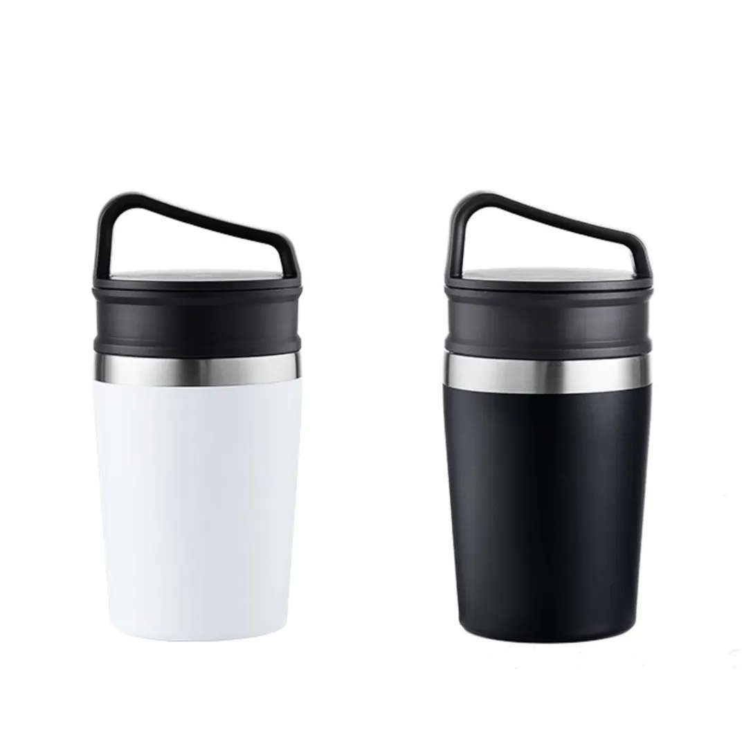 New Arrival Double Wall Stainless Steel Thermos Coffee Cup Powder Coating With Handle Lid Stanleys