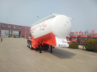 3 Dingilli Kuru Çimento Tankeri Treyleri 40cbm 45cbm 50cbm Toz Tankı Semi Treyler Semi Treylerler Uçucu Kül Toplu Çimento Semi Treyleri