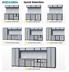 ROCKBEN 2025 <strong>Heavy</strong>-Duty Metal Garage Workbench Storage Cabinet Best High-Strength Steel Iron Workshop <strong>Tool</strong> Cabinets - Product Image 2