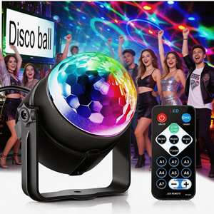 Projecteur <span class=keywords><strong>laser</strong></span> LED pour scène, boule disco, stroboscope, activé par le son avec télécommande pour club et bar - Product Image 1