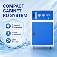 Distributeur d'eau commercial compact bleu 120L/H avec traitement adoucissant et osmose inverse, garantie 1 an, origine Hebei