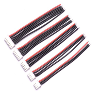 Konektor JST XH2.54 Hitam dengan Kabel Silikon Lunak 22awg  Kabel Silikon Hitam Merah 6S7P