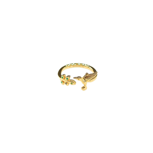 แหวนแฟชั่น ชุบทอง PVD สแตนเลสสตีล 316L ทนทาน ดีไซน์รูปเป็ด - Product Image 2
