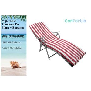 TUMBONA 55*180*8CM-8 Tapete de Playa de Algodón Entrelazado con Cojines de Esponja y Almohada - Product Image 3