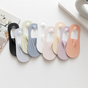 Calzini sottili da <span class=keywords><strong>donna</strong></span> in Nylon di cotone scollato fodera antiscivolo nascosti calzini invisibili per scarpe basse - Product Image 3