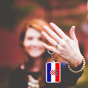 Wholesale Custom Croatia Keychain Acrylic Material Double-Sided Printing Exquisite Workmanship - Product Image 3