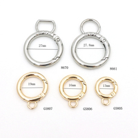 Mousqueton rond à fermoir ouvert de qualité, petit, en métal, porte-clés, anneau de clé, clip, argent antique, logo personnalisé, accessoires anneau en O à ressort