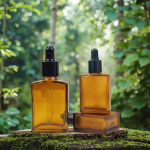 ขวดแก้วทรงสี่เหลี่ยมผืนผ้าขนาด 30 มล. 50 มล. 100 มล. สำหรับน้ำมันหอมระเหยและยาหยอดตา ขายส่ง พร้อมหลอดหยดสีอำพันแบบกำหนดเอง ขวดน้ำมันใส่ผมขนาด 1 ออนซ์ - Product Image 4